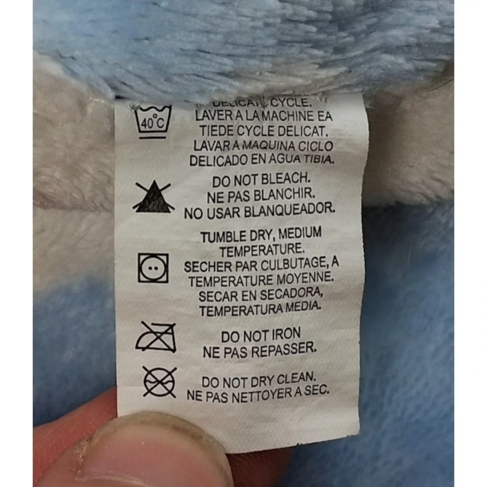 Sunrise Baby 130369 Blue White Cloud Cow Print Blanket Soft Security 30x40 Lovey